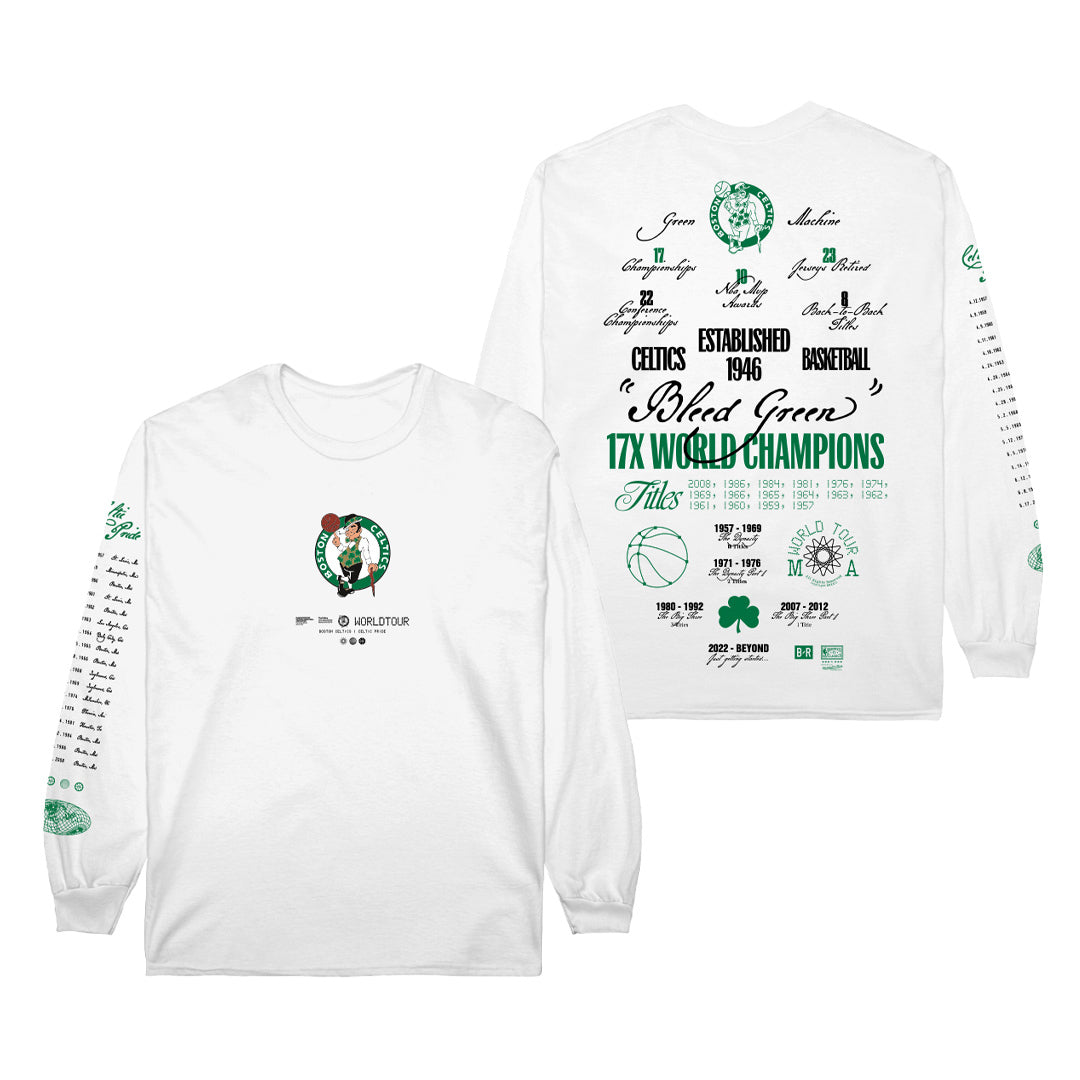 Celtics World Tour White Long Sleeve