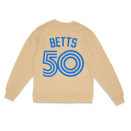 On Base with Mookie Betts: Betts 50 Crewneck Sweatshirt