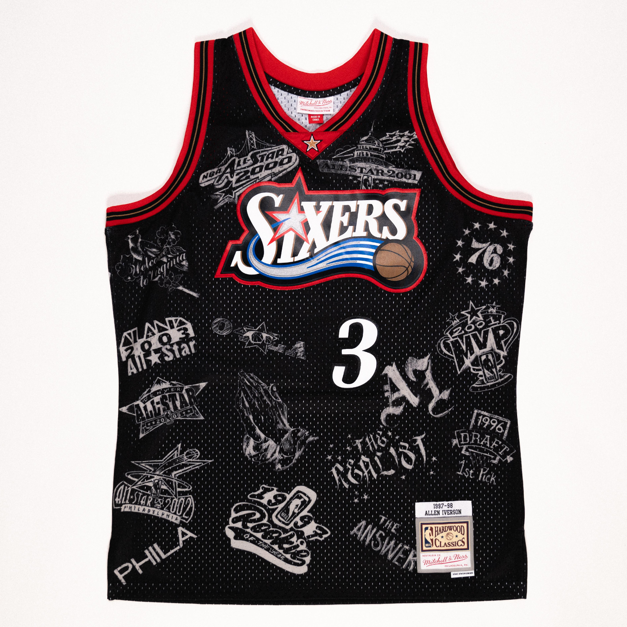 Allen Iverson Player's Edition - Black Jersey