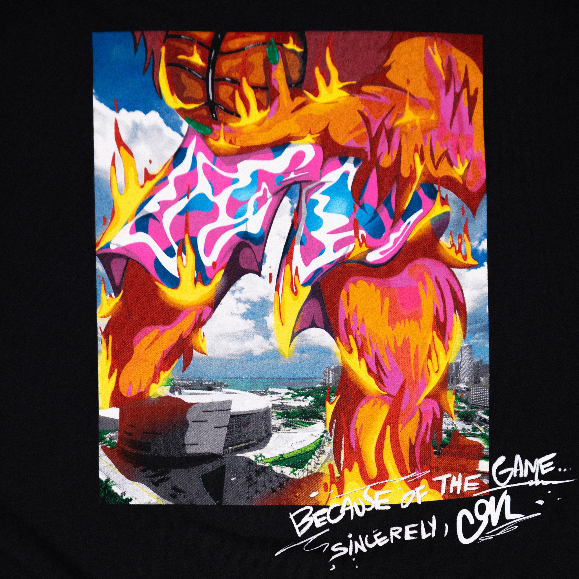 B/R THE RESIDENCY X NBA: MIAMI HEAT "BURNIE" T-SHIRT