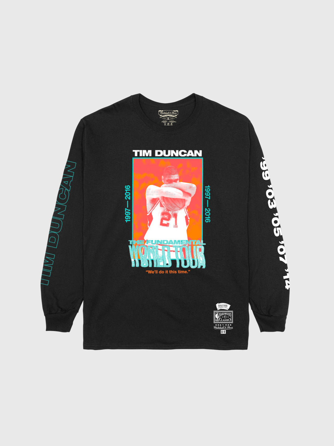 Tim Duncan World Tour Black Long Sleeve T-Shirt