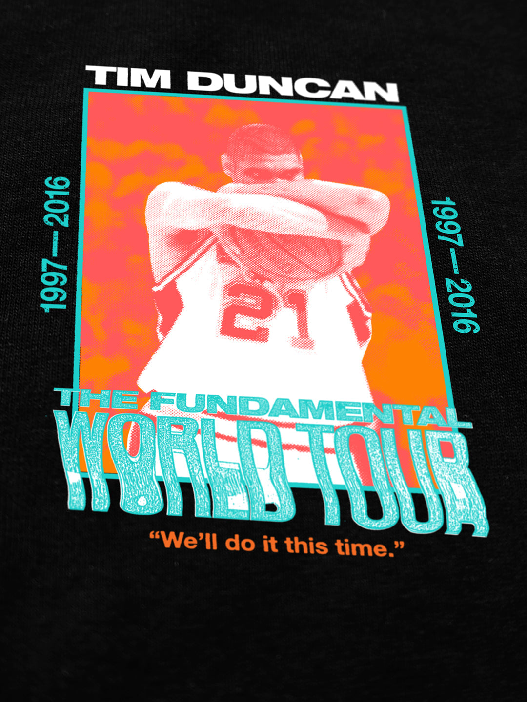 Tim Duncan World Tour Black Long Sleeve T-Shirt