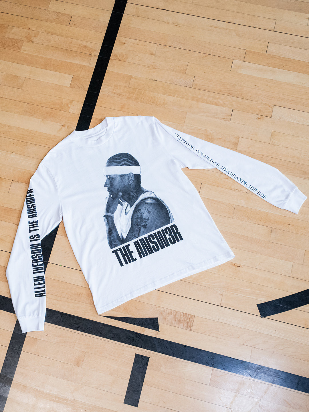 Allen Iverson THE ANSW3R White Long Sleeve T-Shirt