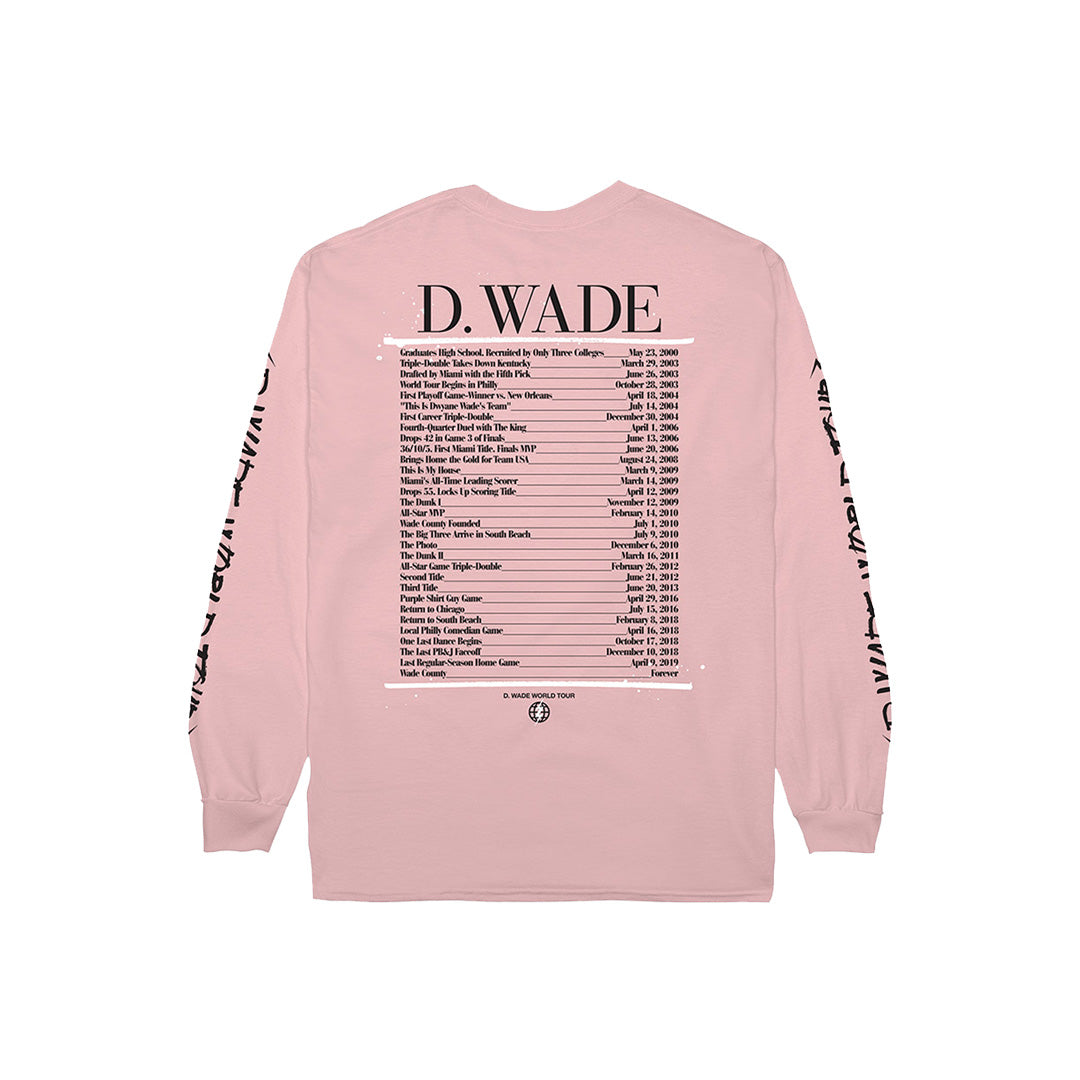 Dwyane Wade Pink World Tour Long Sleeve