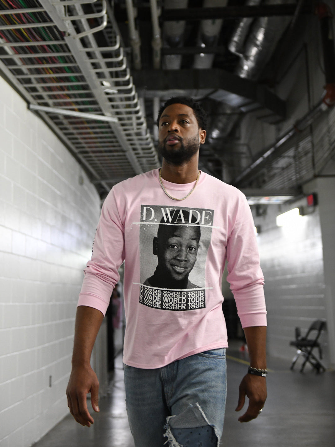 Dwyane Wade Pink World Tour Long Sleeve