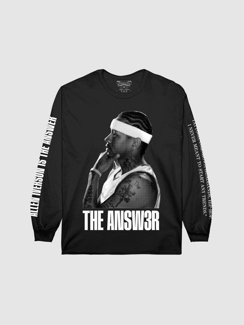 Allen Iverson THE ANSW3R Black Long Sleeve T-Shirt